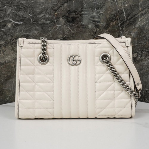 구찌 GG 마몽 스몰 토트백 681483 화이트