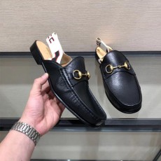 구찌 홀스빗  스트라이프 슬링백 슬리퍼 523406  블랙