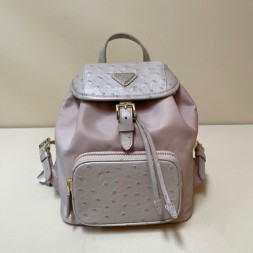 프라다 나일론 타조가죽 백팩 1BZ074-2