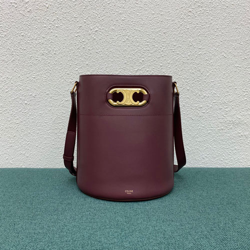 셀린느 메일론 트리오페 버킷백 193043 버건디