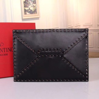 발렌티노 락스터드 신상 클러치백 NW28166 블랙 메탈