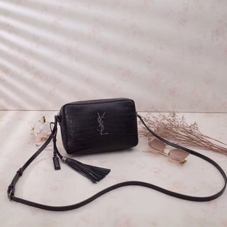 입생로랑 카메라백 505730 악어무늬 블랙