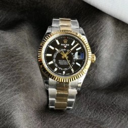 [ V2 ] 롤렉스 남성용 스카이드웰러 콤비 검판  R37014-1 42MM