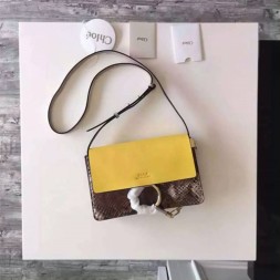 끌로에 페이 스몰 레더 숄더백 3S1127 옐로우