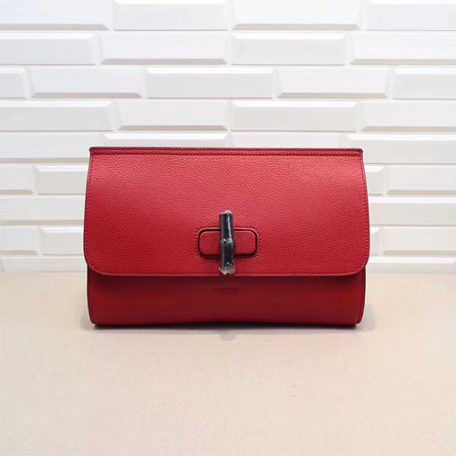 구찌 뱀부 클러치백 387220 레드