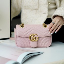 구찌 GG 마몽 미니 백 446744 핑크