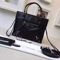 발렌시아가 빠삐에 A6 지퍼 어라운드 미듐 305576 블랙(송아지가죽)