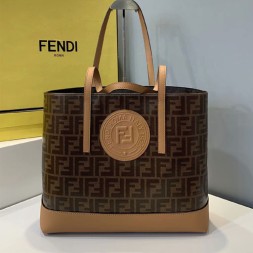 펜디 쇼핑 로고 토트백 8BH348 브라운