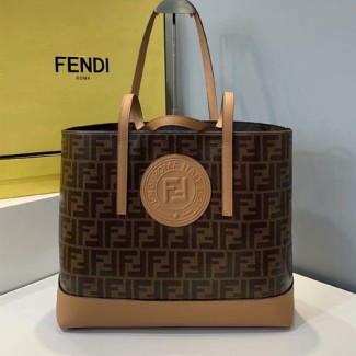 펜디 쇼핑 로고 토트백 8BH348 브라운