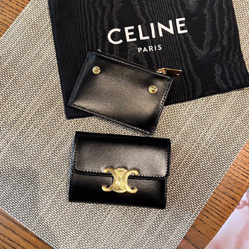 셀린느 트리오페 반지갑 60040 블랙