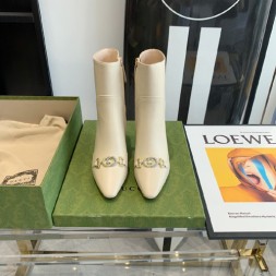 구찌 여성용 앵글부츠 656891 크림