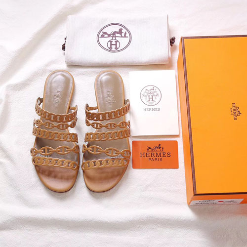 에르메스 여성용 신상 슬리퍼 H35050 브라운
