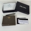 프라다 가죽 반지갑  1ML050 금장