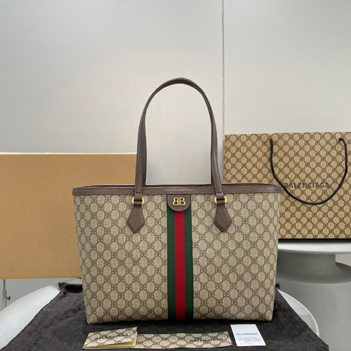 발렌시아가&구찌 코팅 캔버스 미듐 토트백 671370-3