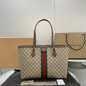 발렌시아가&구찌 코팅 캔버스 미듐 토트백 671370-3