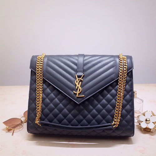 입생로랑 모노그램 엔벨로프 사첼백 라지 487198 네이비