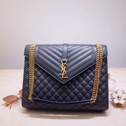 입생로랑 모노그램 엔벨로프 사첼백 라지 487198 네이비