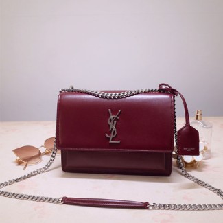 입생로랑 미디엄 선셋백 442906 레드 은장