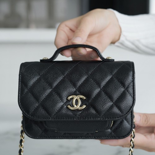  샤넬 어피니티 WOC 캐비어 미니 체인백 AP2914 블랙