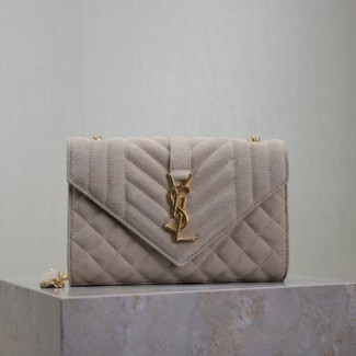 생로랑 엔벨로프 스몰 숄더백 526286 스웨이드