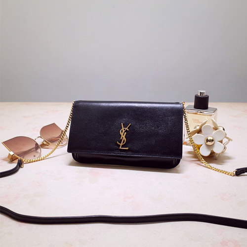 생로랑 모노그램 폰홀더 크로스백 635095 블랙