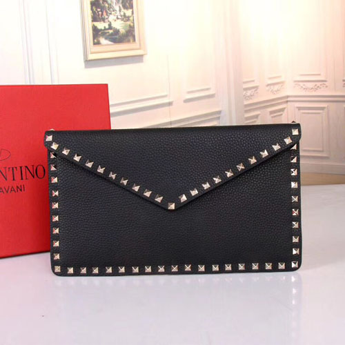발렌티노 락스터드 신상 클러치백 NW28165 블랙 금장
