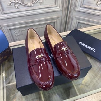 샤넬 에나멜 신상 로퍼 G34246 버건디