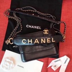 샤넬 가브리엘 스몰 호보백 A91810 악어무늬 블랙