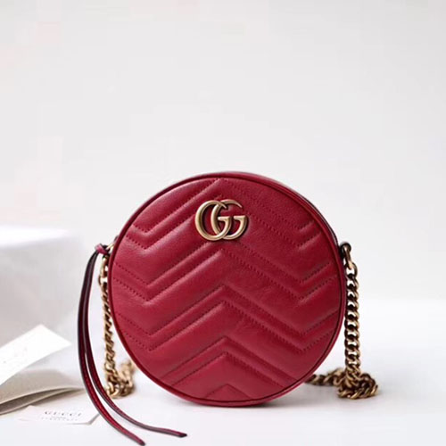 구찌 마몽 미니 라운드 숄더백 550154 레드
