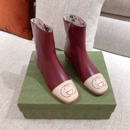 구찌 신상 부츠 656878 버건디