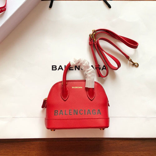 발렌시아가 빌 탑 핸들 백 XXS 550646 레드