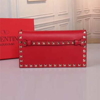 발렌티노 락스터드 스몰 클러치백 KW2B0960 레드 금장