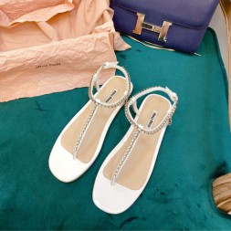 미우미우 신상 샌들 57218 화이트