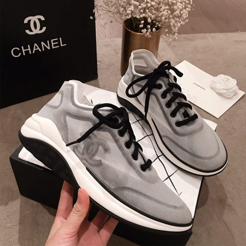 샤넬 메시 트레이너 스니커즈 G34763 블랙