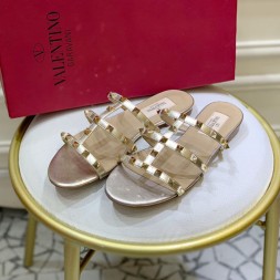 발렌티노 신상 슬리퍼 2S0S35 가죽 골드