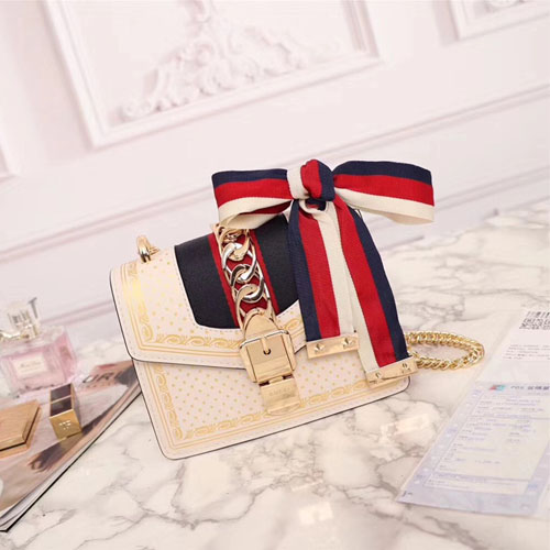 구찌 신상 실비 미니 체인백 431666 화이트