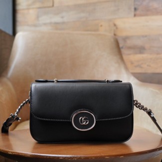 구찌 쁘띠 GG 미니 숄더백 739722 블랙
