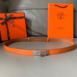 에르메스 신상  벨트 XTY183  오렌지  은장