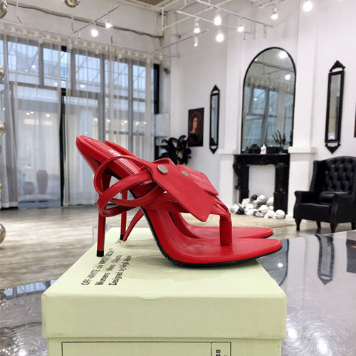 오프화이트 여성용 신상 펌프스 OF26651 레드