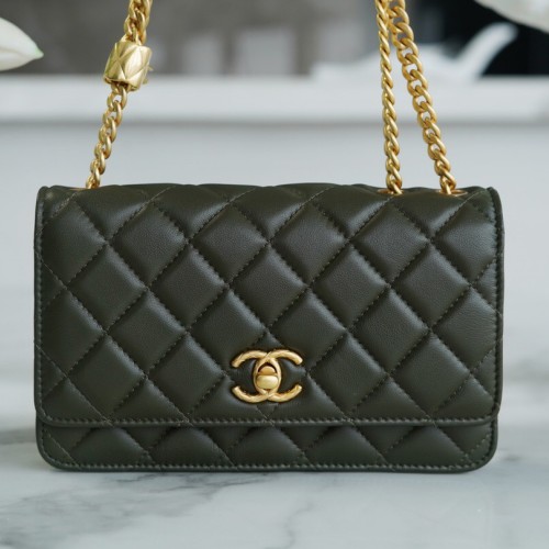  샤넬 22K 시즌 체인 WOC AP3043 그린