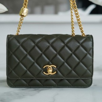  샤넬 22K 시즌 체인 WOC AP3043 그린