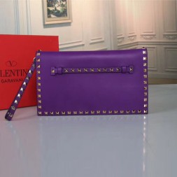 발렌티노 락스터드 미듐 클러치백 PW0B0399 보라