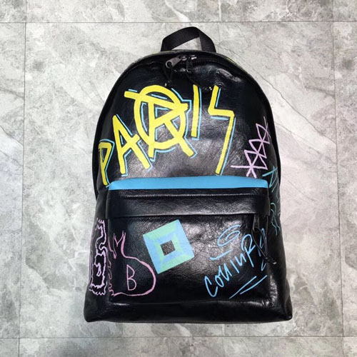 발렌시아가 그래피티 익스플로러 가죽 백팩 5032210