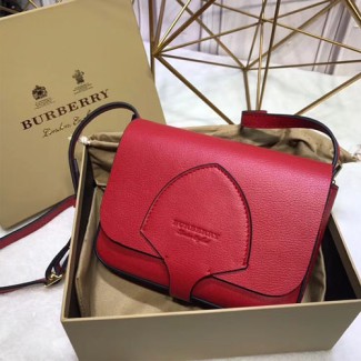 버버리 디태처블 스트랩 이퀘스트리안 쉴드 가죽 크로스백 40734131 레드