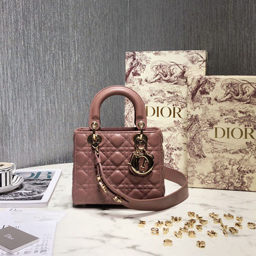 디올 MY ABCDIOR 레이디백  M0538 누드핑크 금장