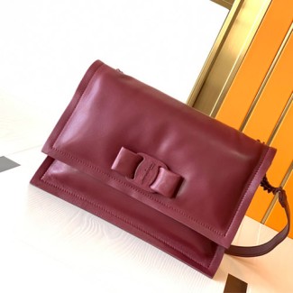 페레가모 비바 숄더백  21I287 버건디