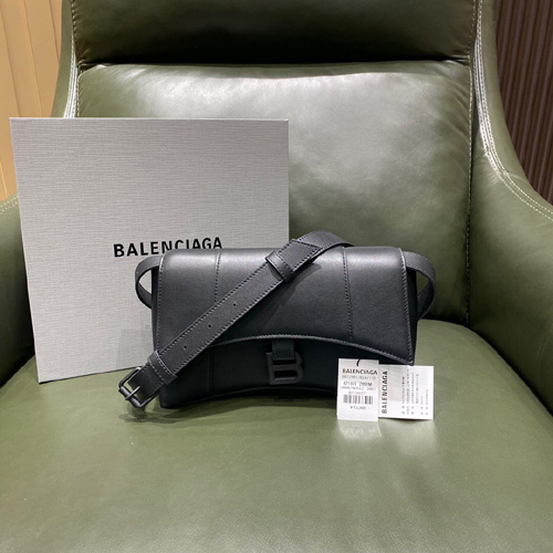 발렌시아가 아워글래스 숄더백 671355 블랙 메탈