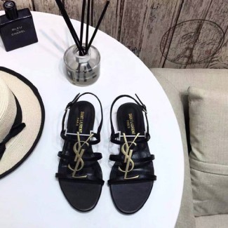 생로랑 신상 샌들 484841 블랙 금장