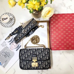 디올 패브릭 어딕트 플랩백 M5818 블랙