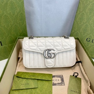 구찌 GG 마몽 스몰 숄더백 443497 화이트